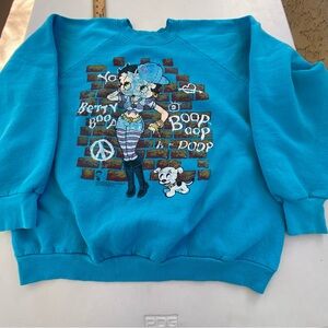 Vintage 90s Betty Boop Sweatshirt USA Made Fruit of the Loom XL fotl pop culture